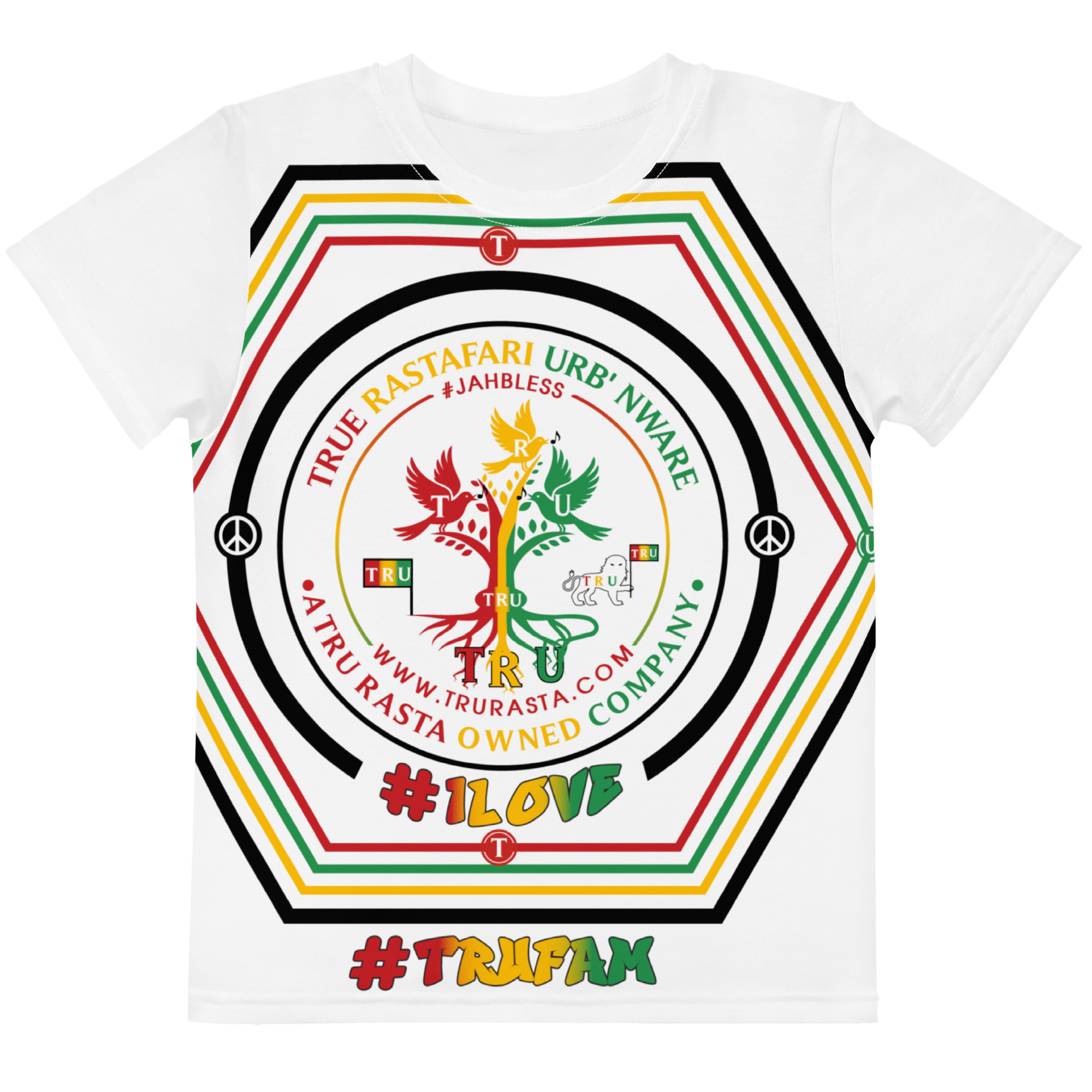 TRU All-Over-Print Kids Cotton Crew Neck T-Shirt