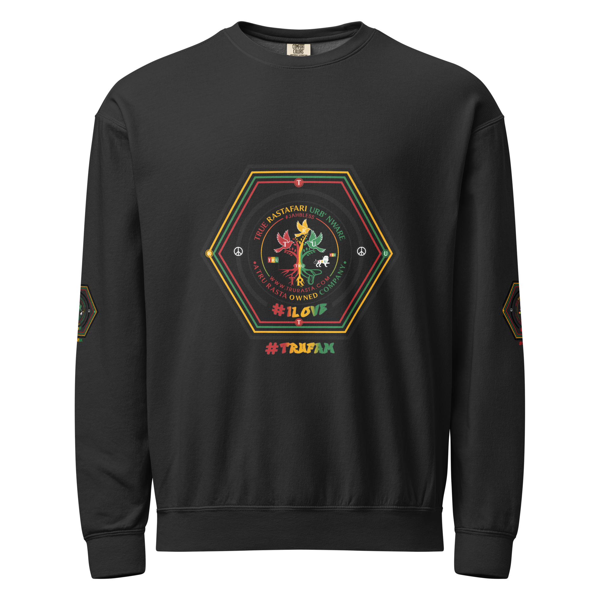 TRU Unisex Garment-dyed Fleece Crewneck Sweatshirt - Image 2