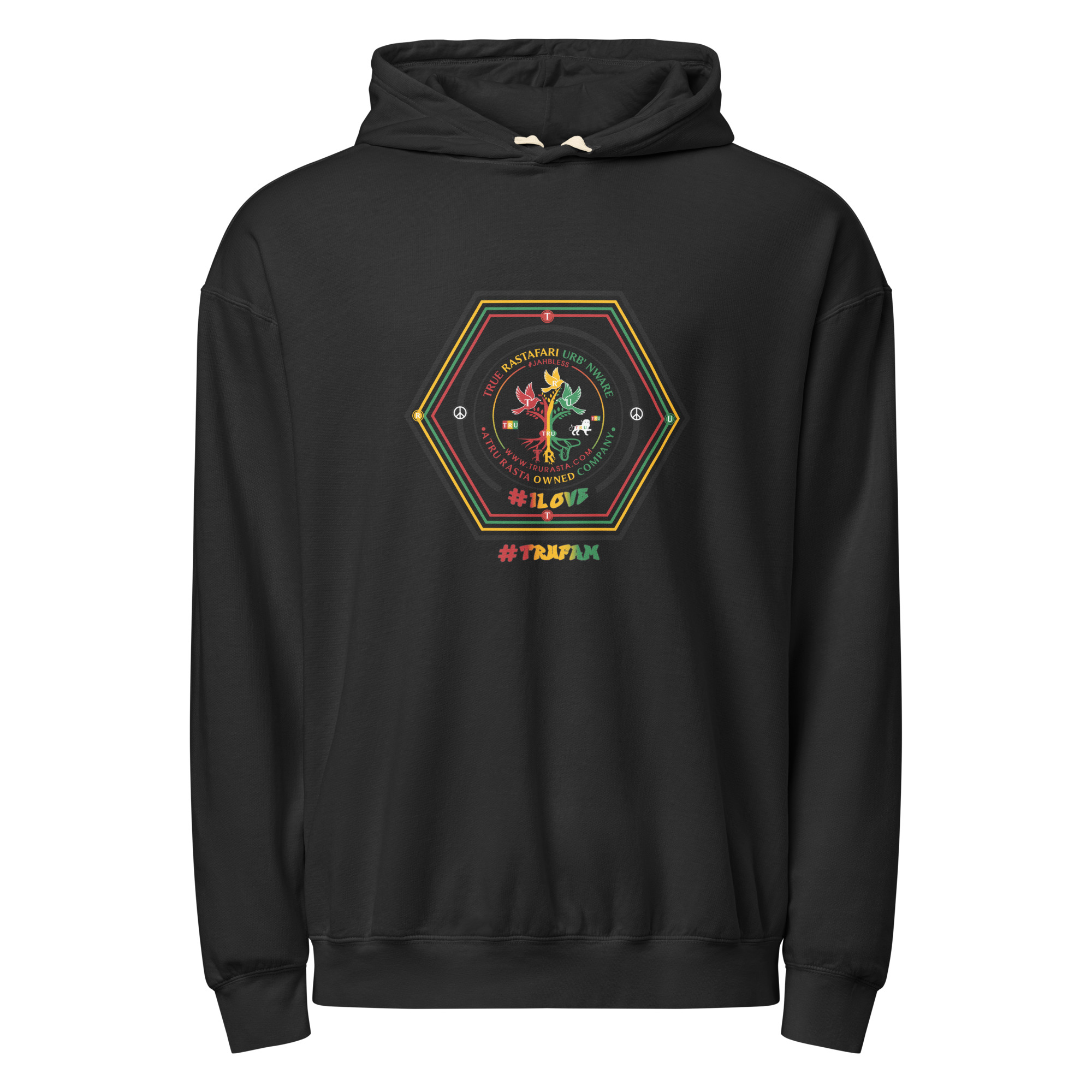 TRU Unisex garment-dyed lightweight hoodie